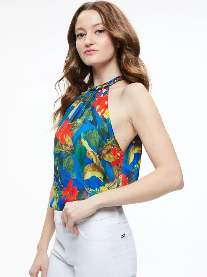 MARIS HALTER NECK SLEEVELESS BLOUSE